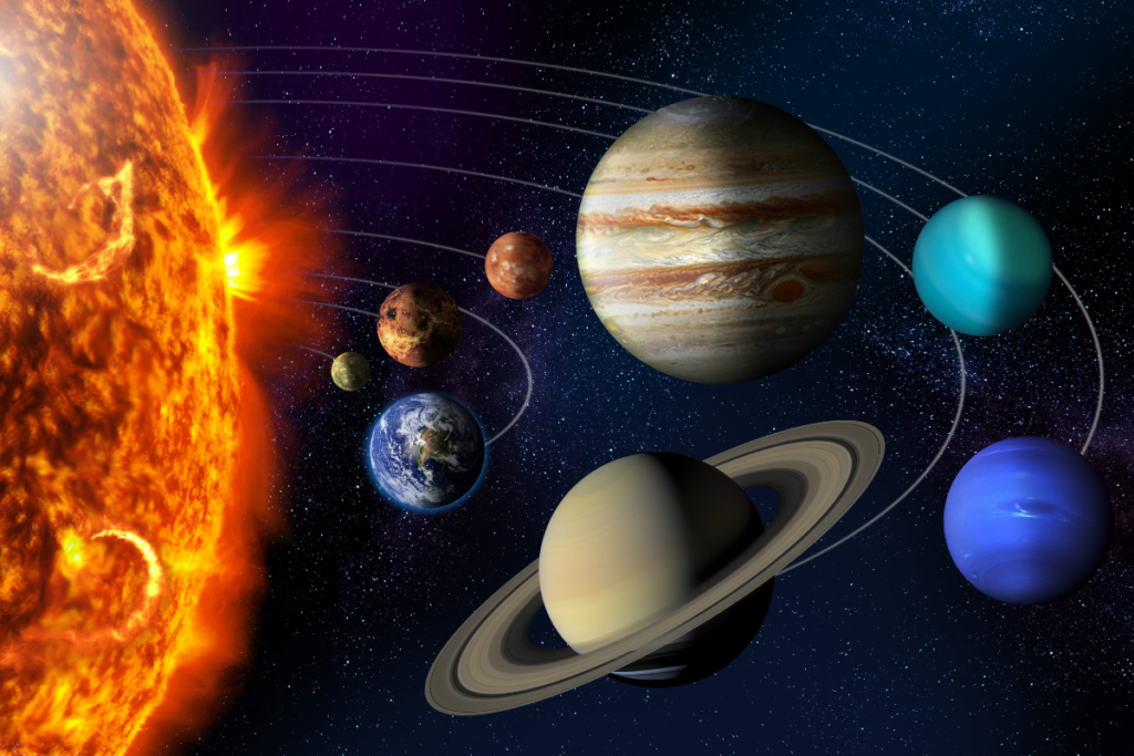 Model of Earth, Moon, and Sun Orbits