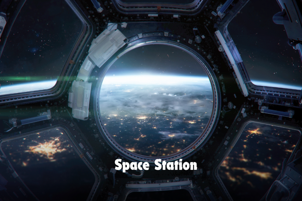 orbiting space station